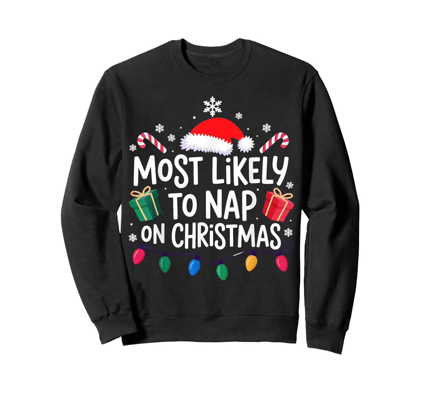 Most Likely to Nap On Christmas Family T-Shirt