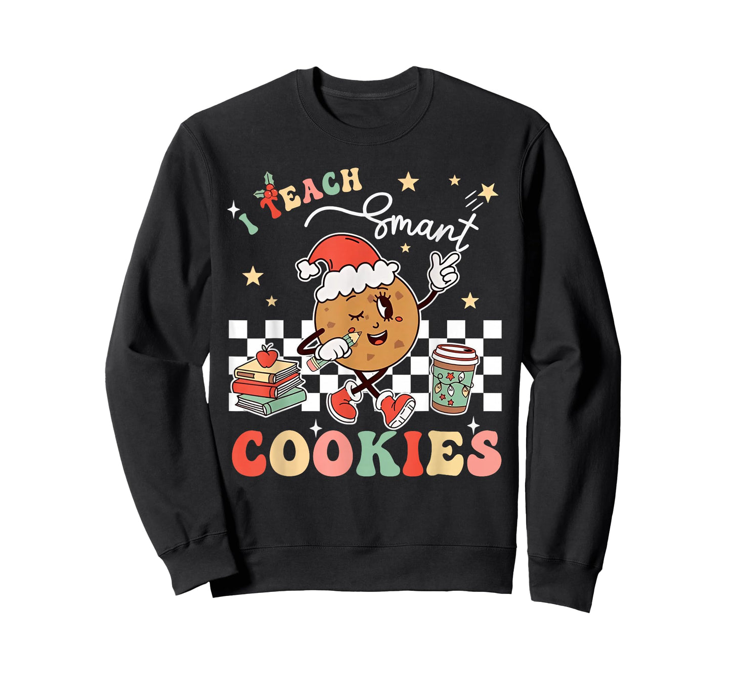 I Teach The Smart Cookies in The Batch Teacher Christmas T-Shirt