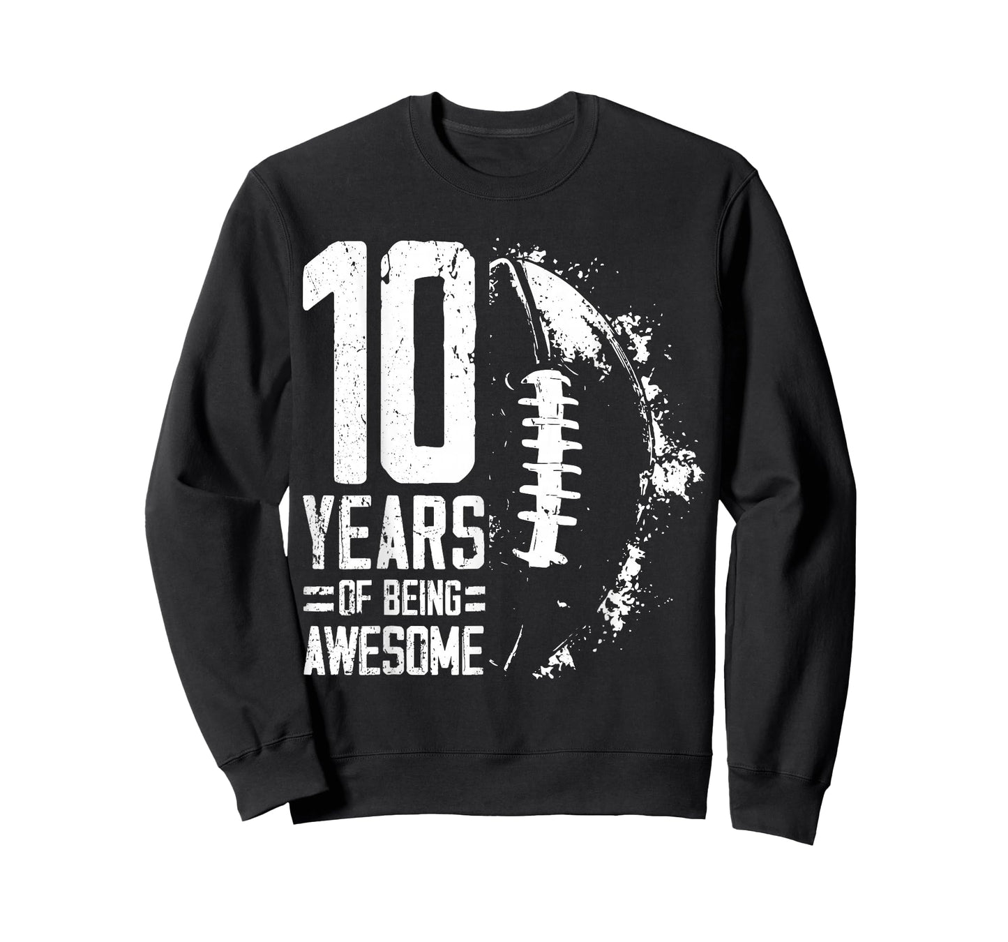 10th Birthday Retro American Football 10 Years Old Boy Girl T-Shirt