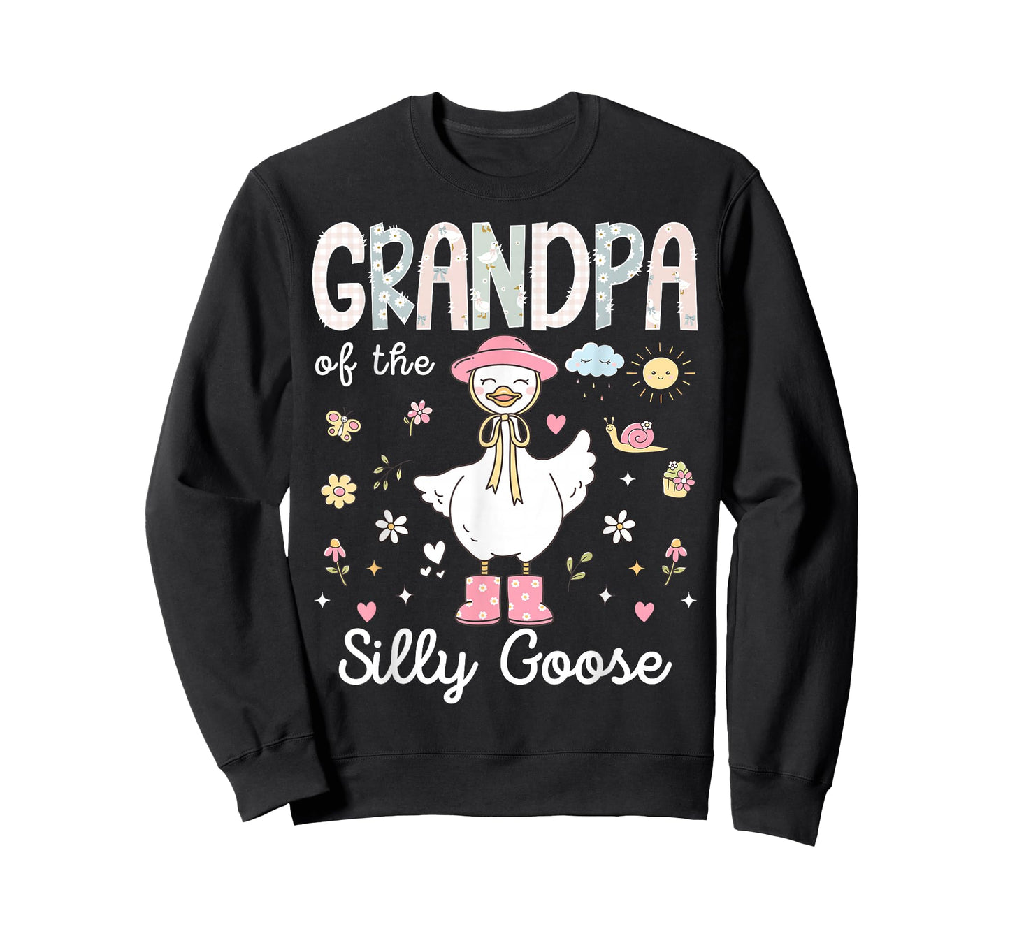 Grandpa of The Silly Goose 1st Birthday Girl Family Matching T-Shirt