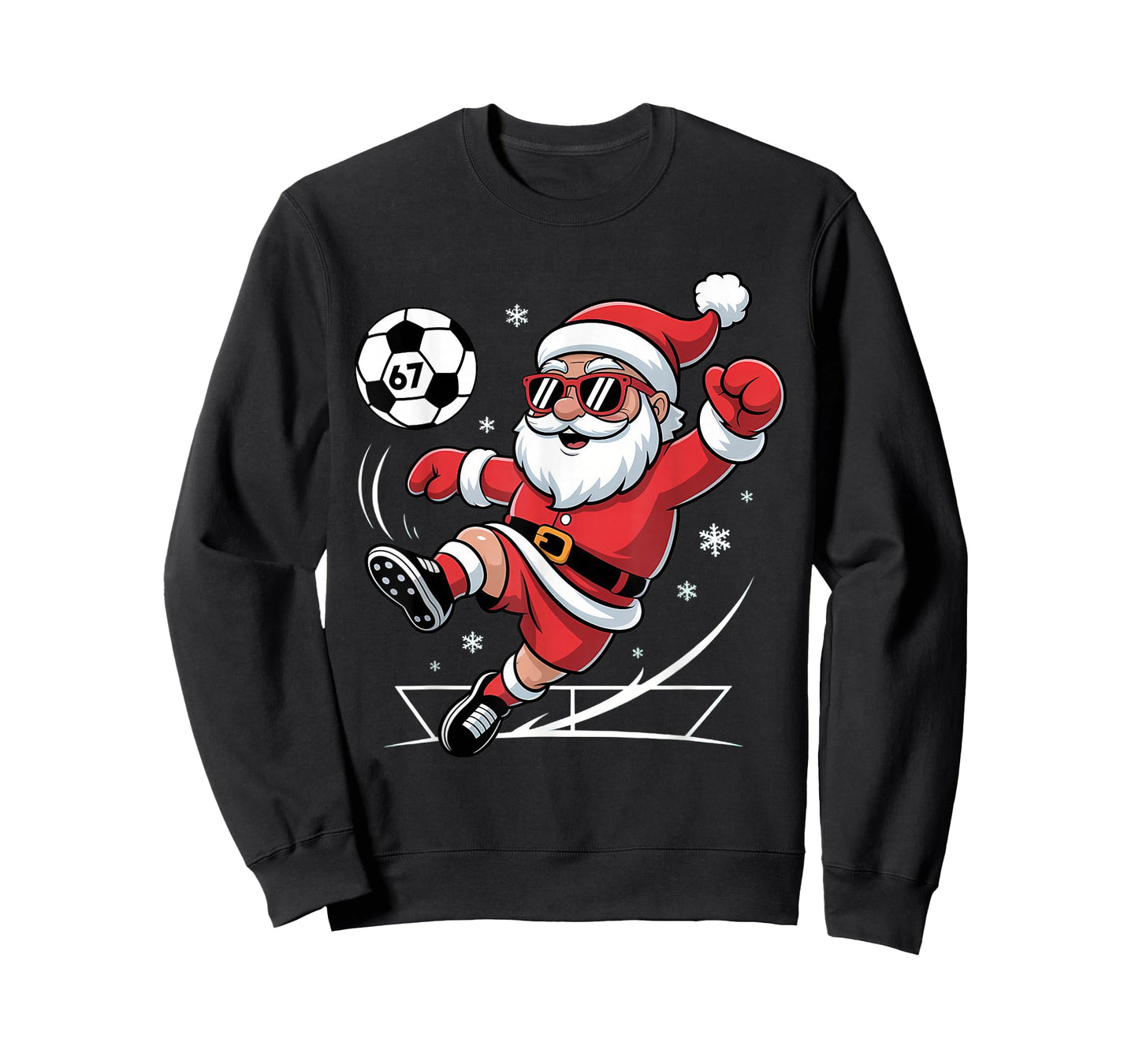 Funny Soccer Santa 67 Meme Christmas Xmas Pajamas Boys T-Shirt