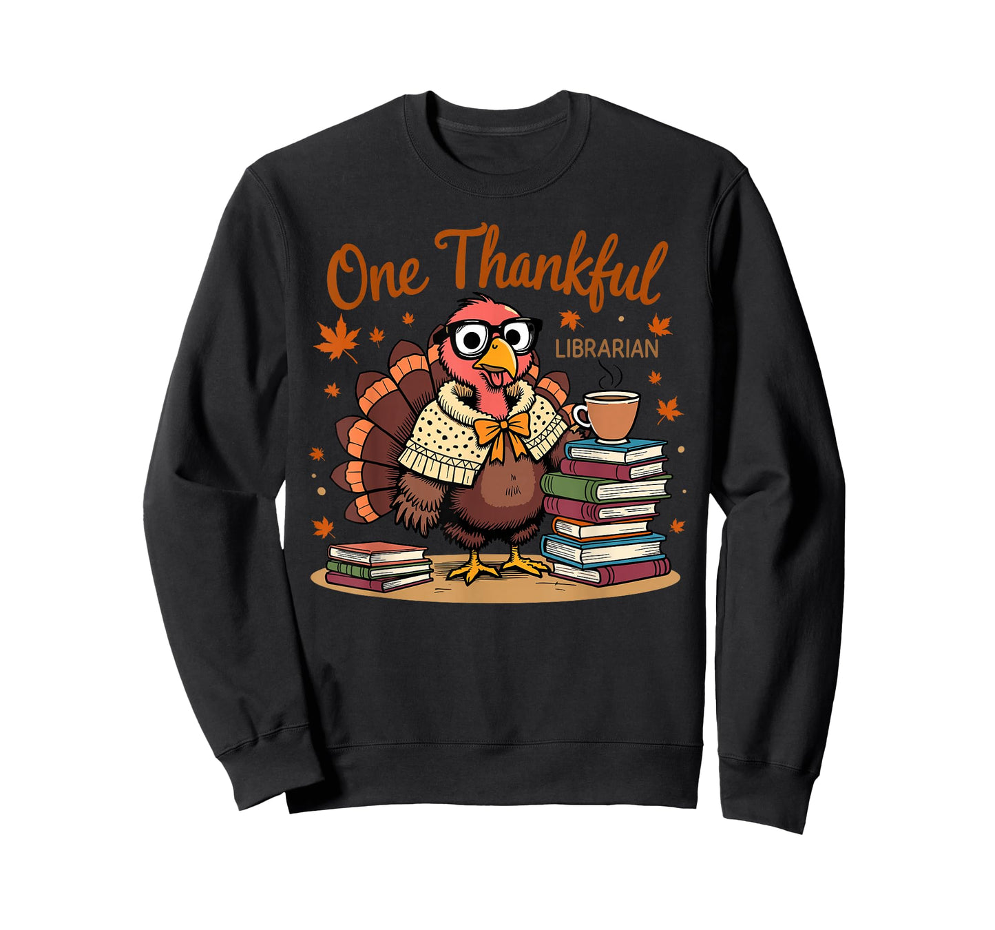 One Thankful Librarian Turkey Thanksgiving T-Shirt