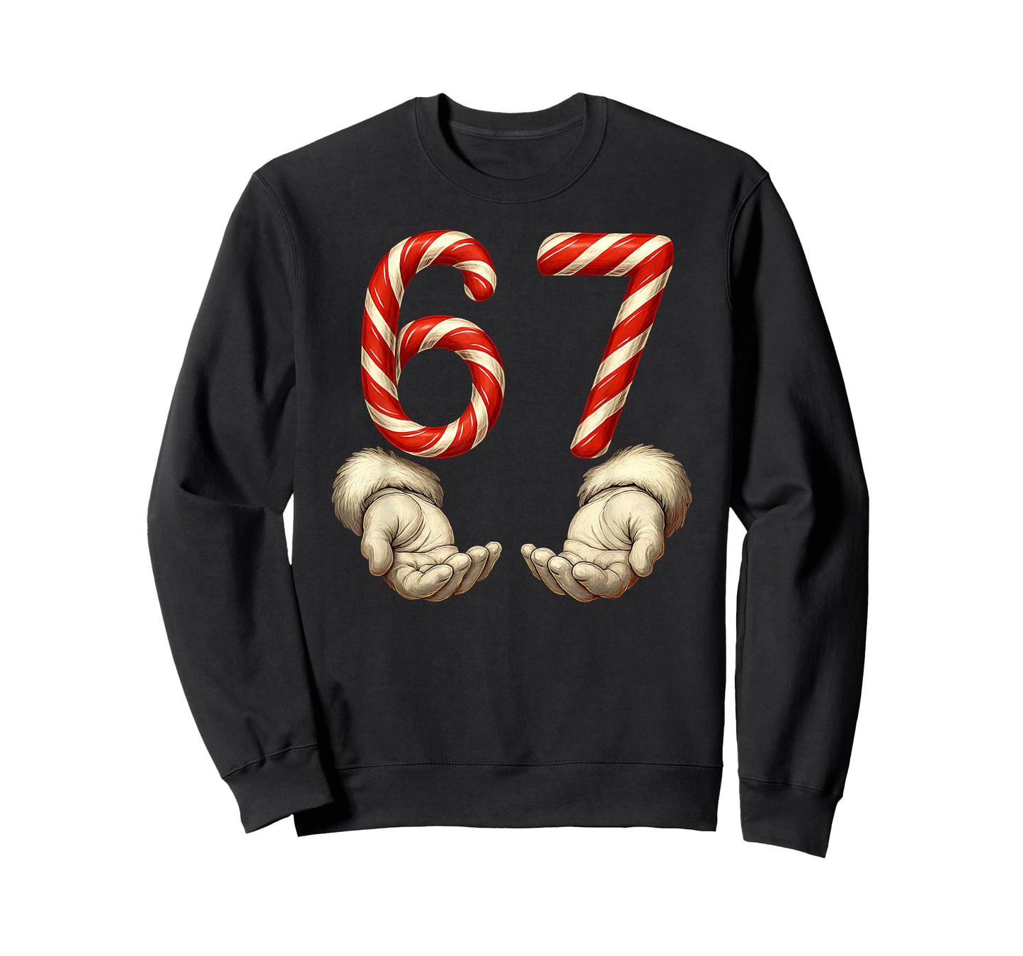 Christmas 67 Santa Claus Candy Canes Funny Humor Meme T-Shirt