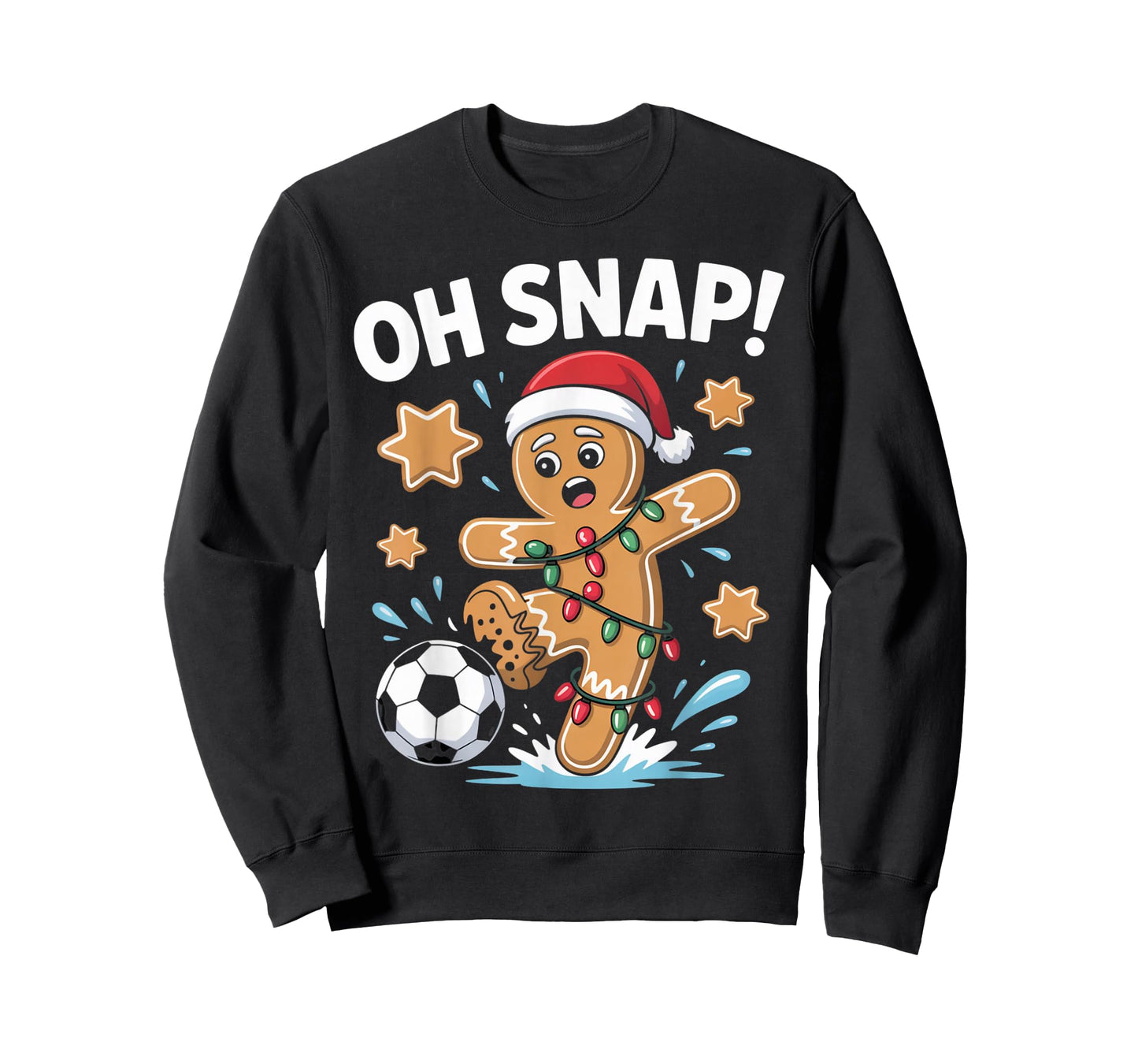 Oh Snap Gingerbread Man Christmas Soccer Pajamas & PJs Xmas T-Shirt
