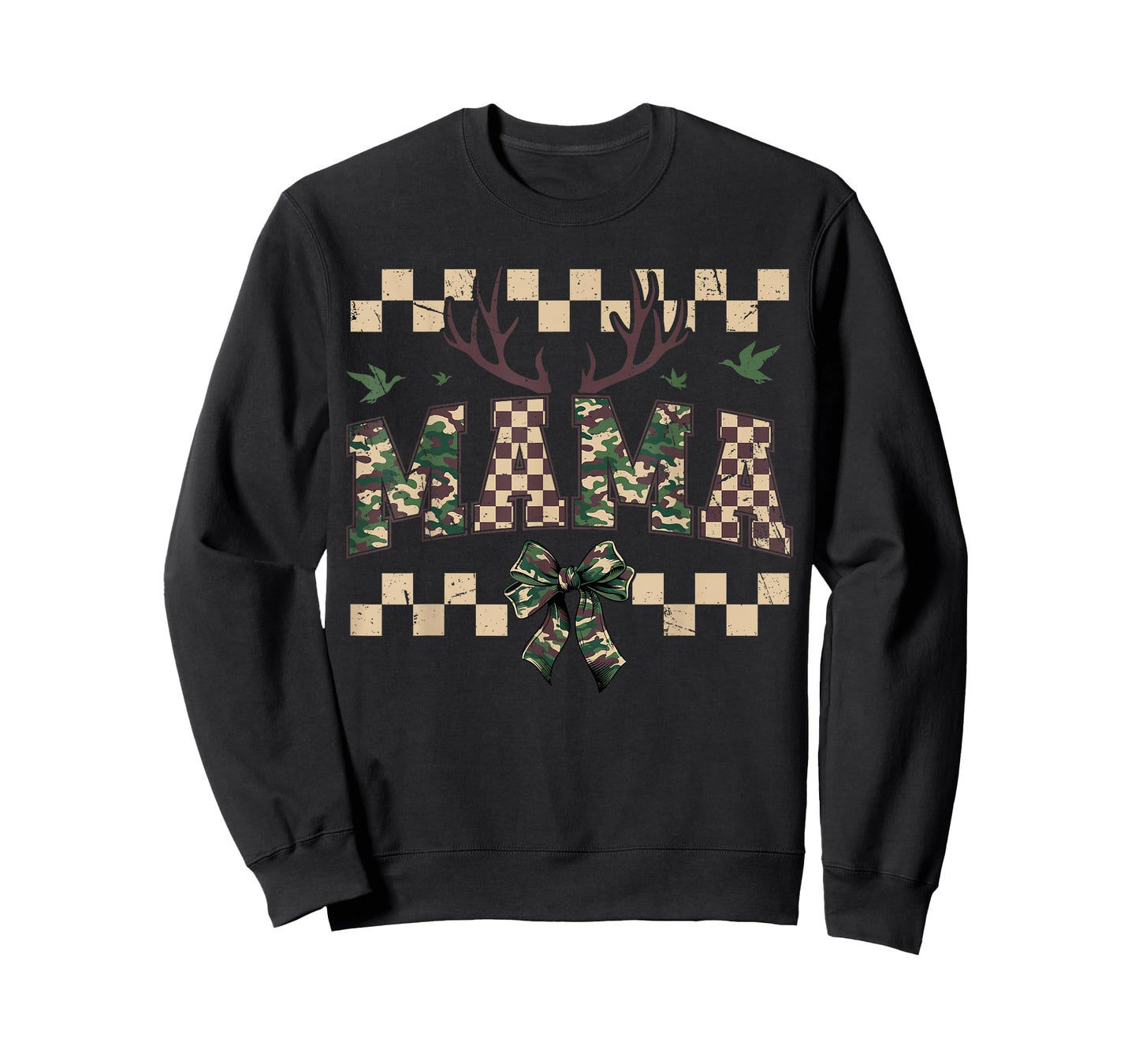 Retro Camo Hunting Mama Deer 90s Wildlife Camping Forest T-Shirt