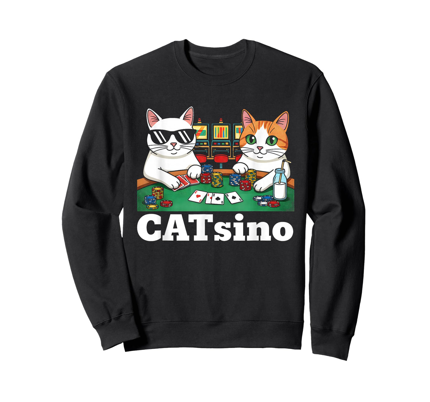 Catsino Casino Funny Cat Gambling Lover Betting T-Shirt