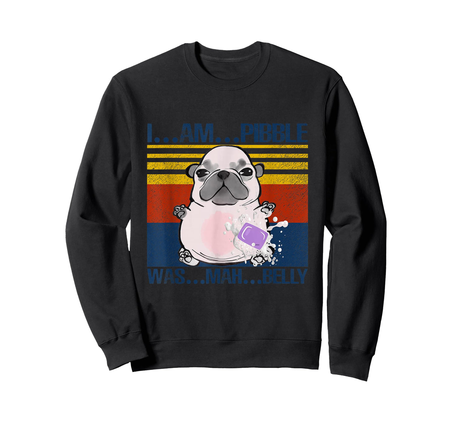 I Am Pibble Wash My Belly Pit Bull Meme Funny Dog Brainrot T-Shirt
