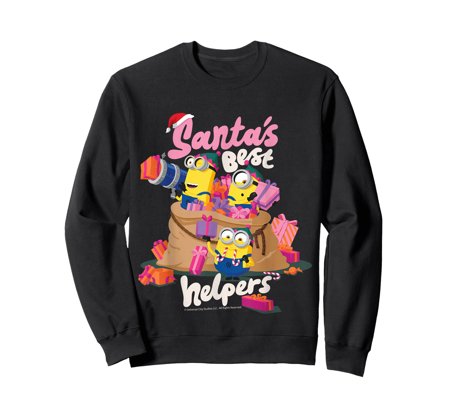 Santa's Best Helpers Minions Christmas Fun T-Shirt