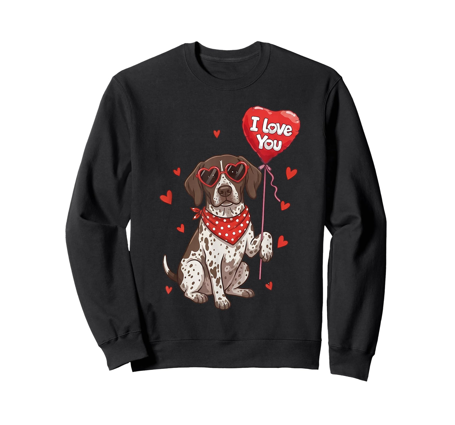 German Shorthaired Pointer Valentine Heart I Love You Dog T-Shirt