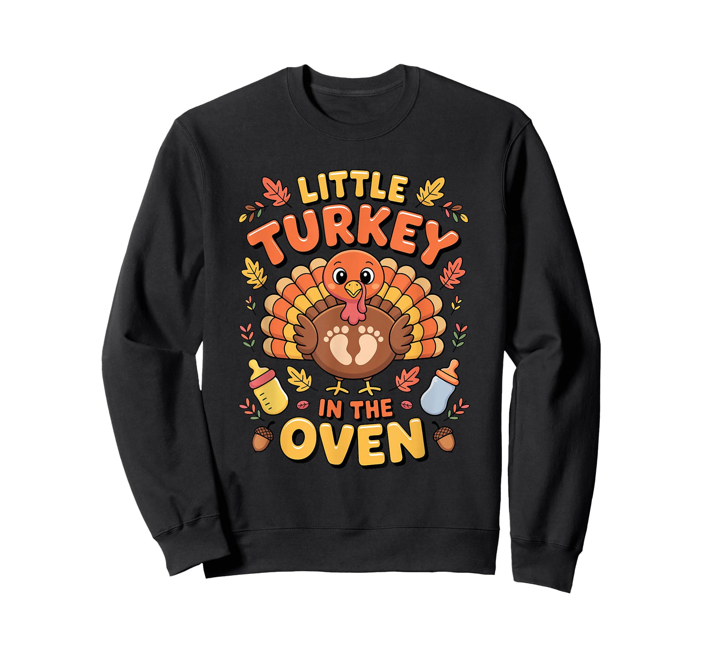 Thanksgiving Baby Announcement Little Turkey in The Oven T-Shirt