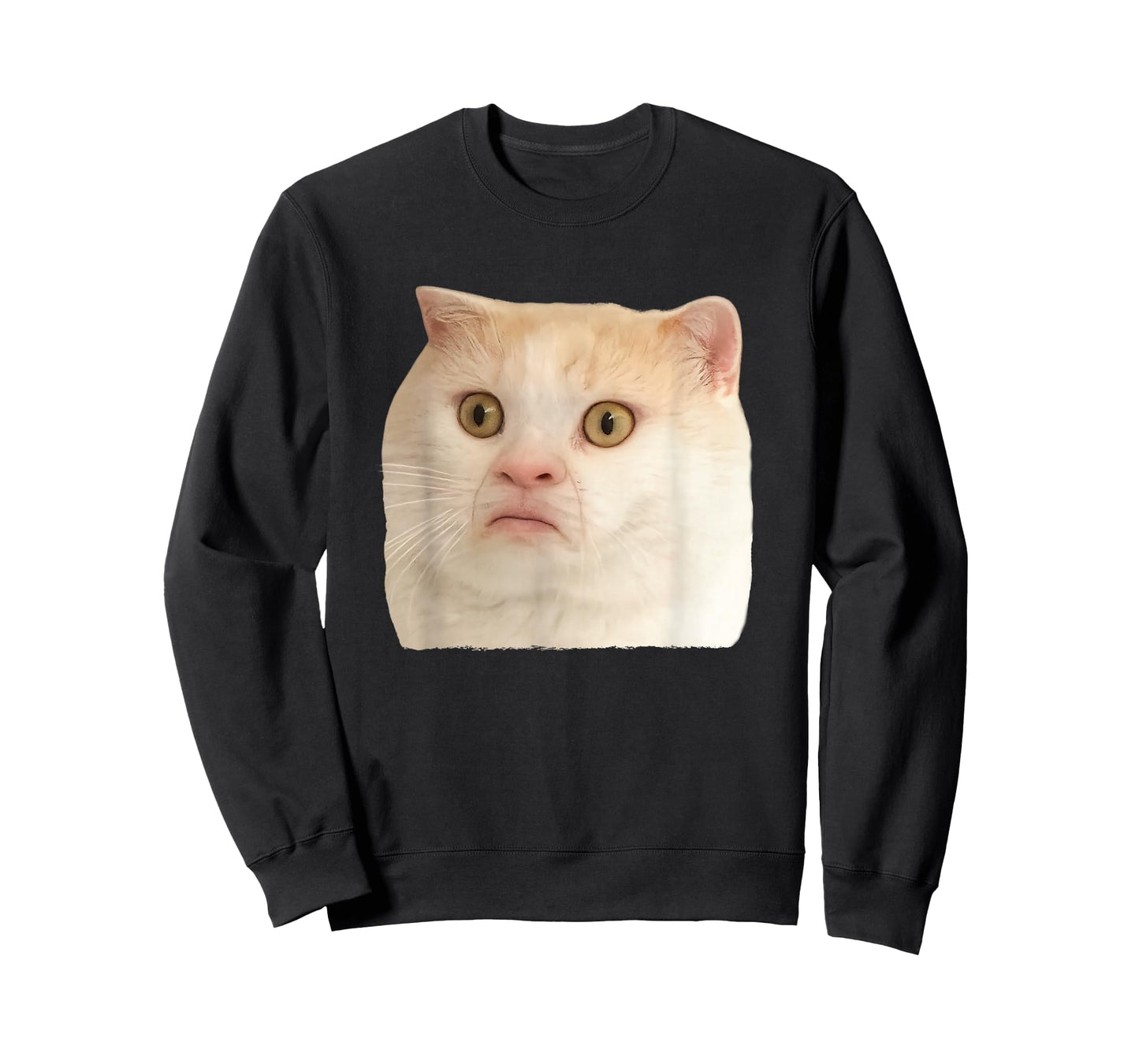 Funny Weird Cat Face Meme Silly Hilarious Cat Confused T-Shirt