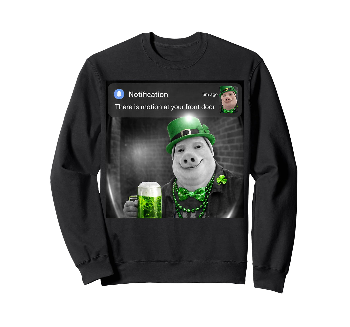 Funny St Patricks Day John Pork with Motion Meme T-Shirt