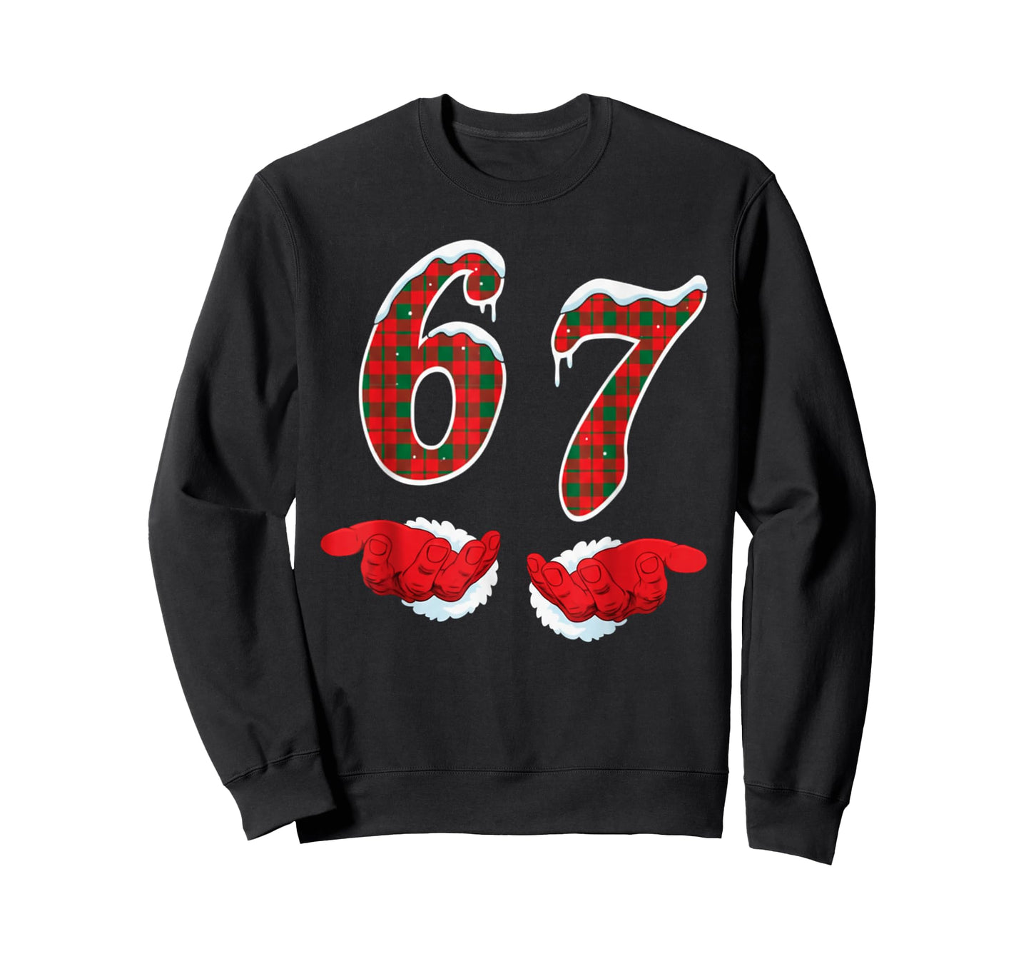 Funny Six Seven 67 Meme 67 Christmas Holiday Women Kids Xmas T-Shirt