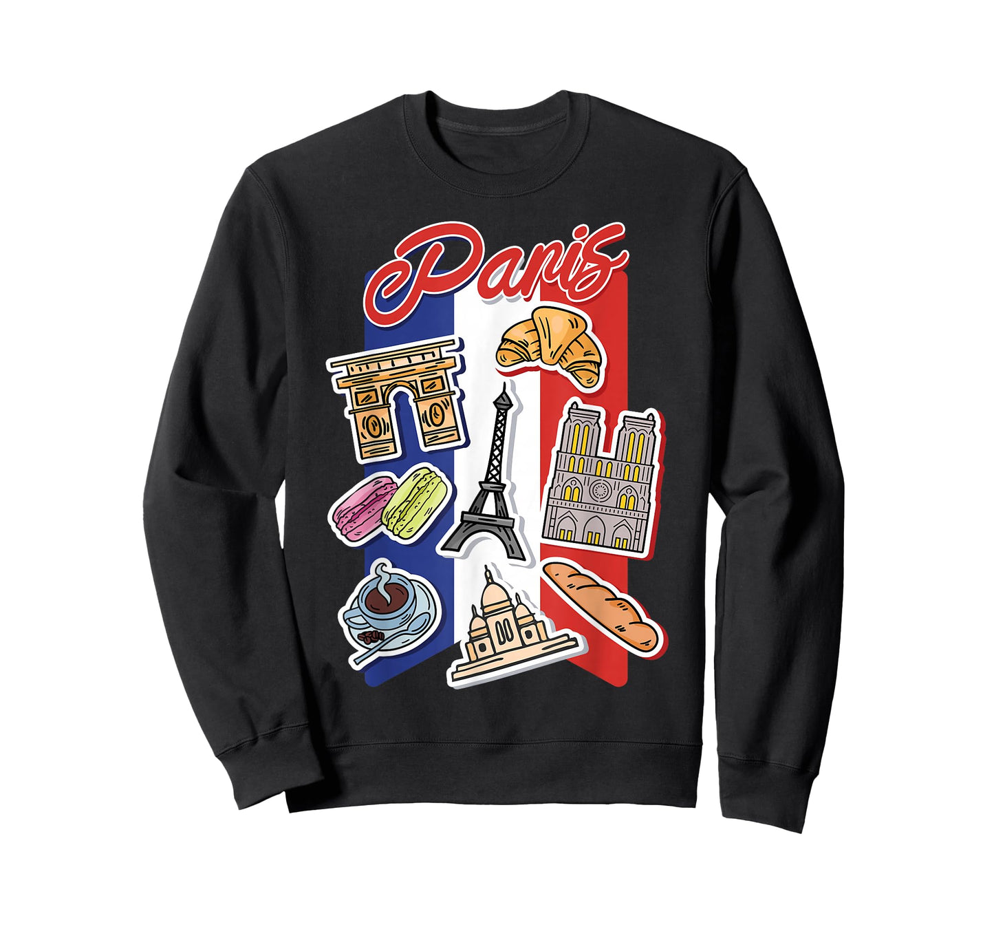 Retro Paris Food & Places France Fashion Collage Costume T-Shirt