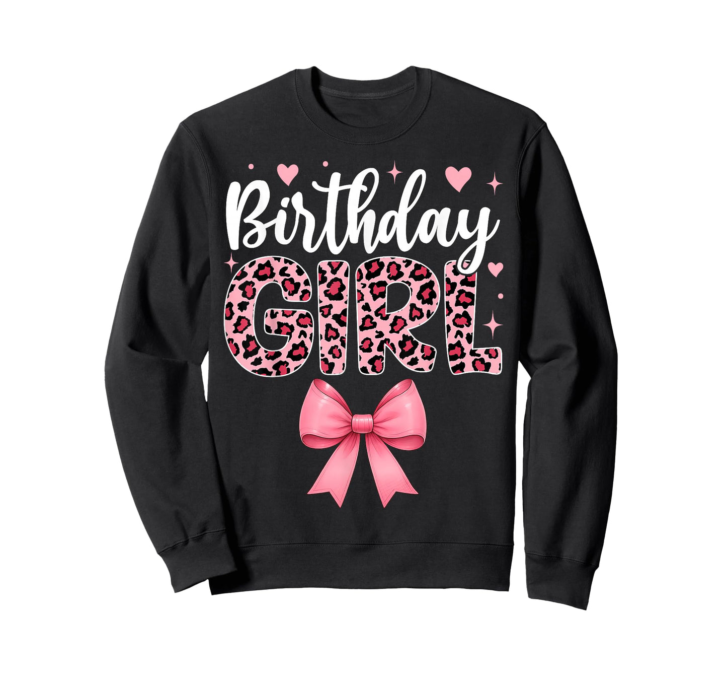 Coquette Bow Leopard Birthday Girl T-Shirt