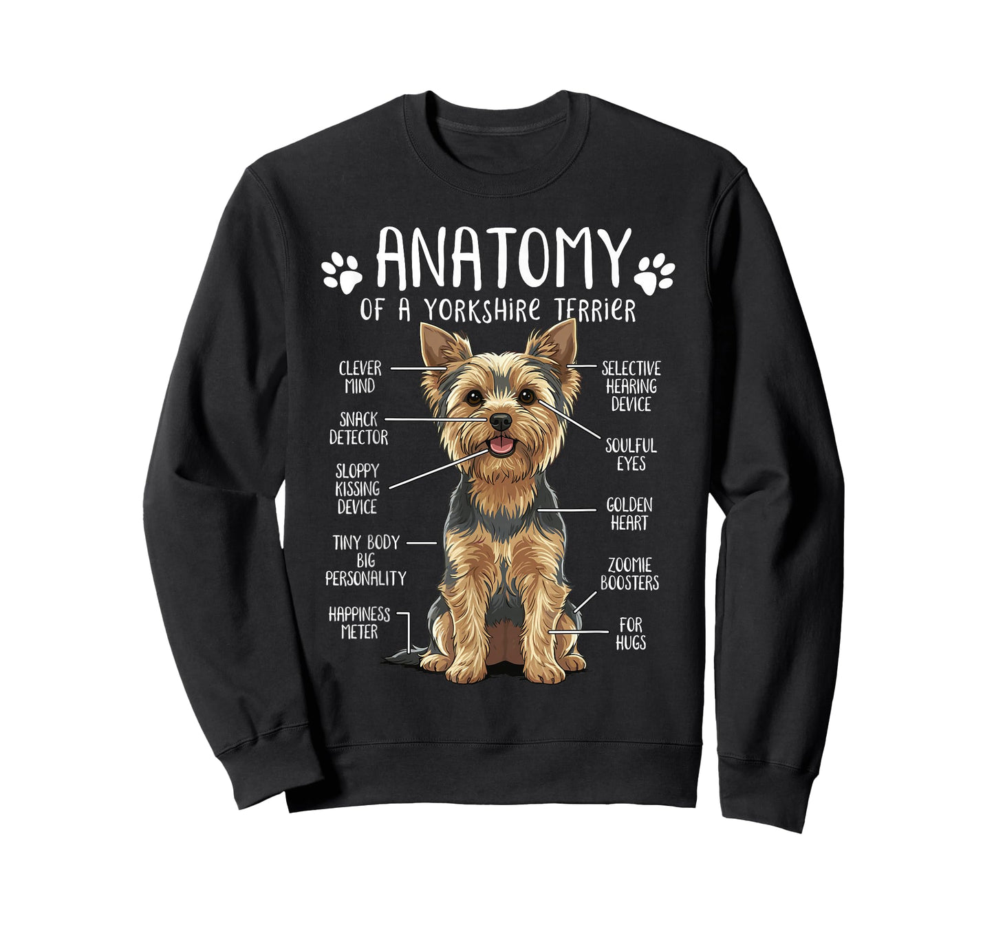 Funny Yorkie Anatomy Yorkshire Terrier Dog Lover Yorkie Mom T-Shirt