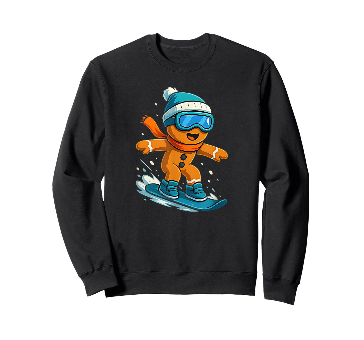 Gingerbread Snowboarder Christmas Holiday Snowboarding T-Shirt