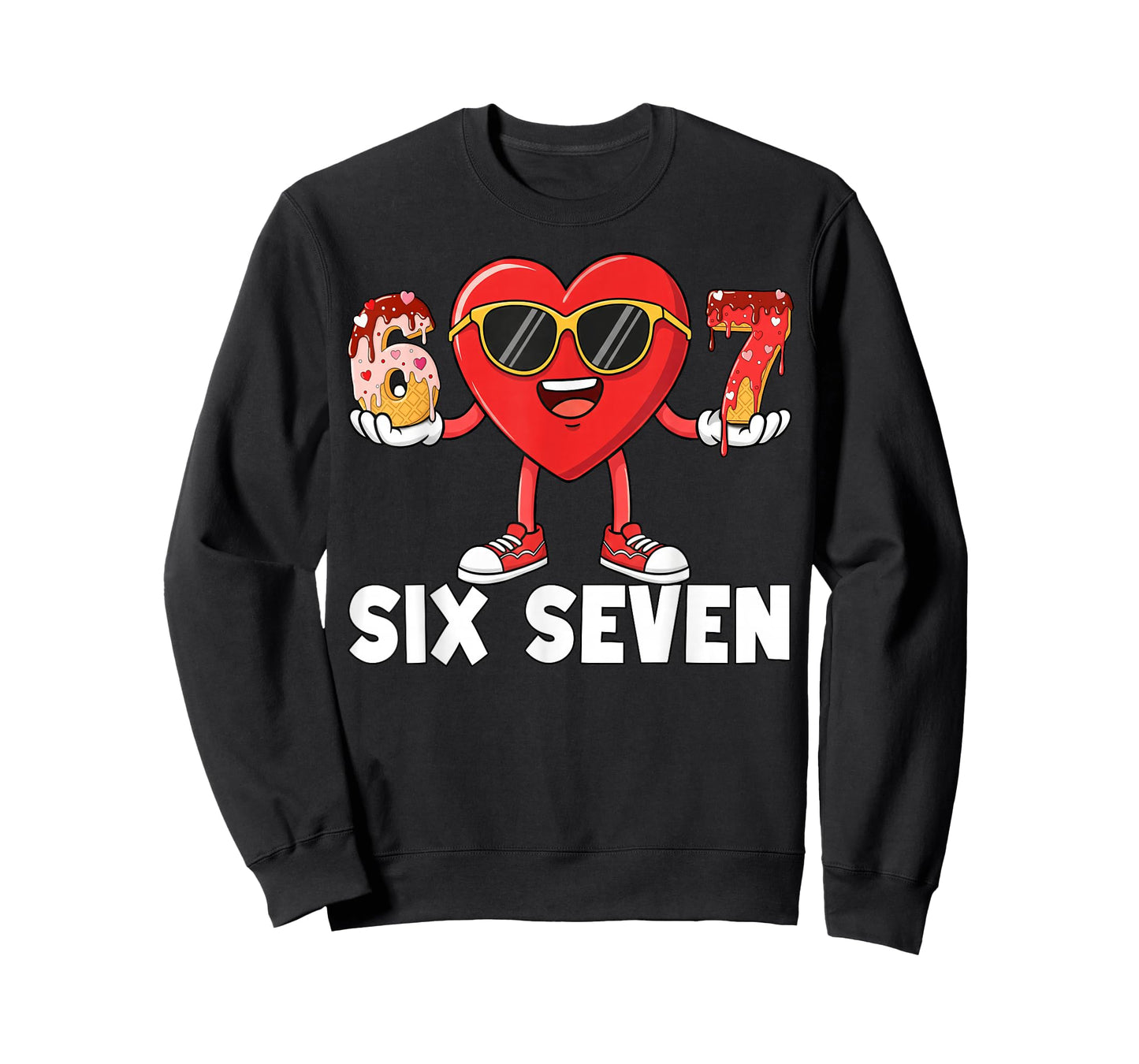 Six Seven 67 Meme Cool Valentine’s for Teens Boys Girls Kids T-Shirt