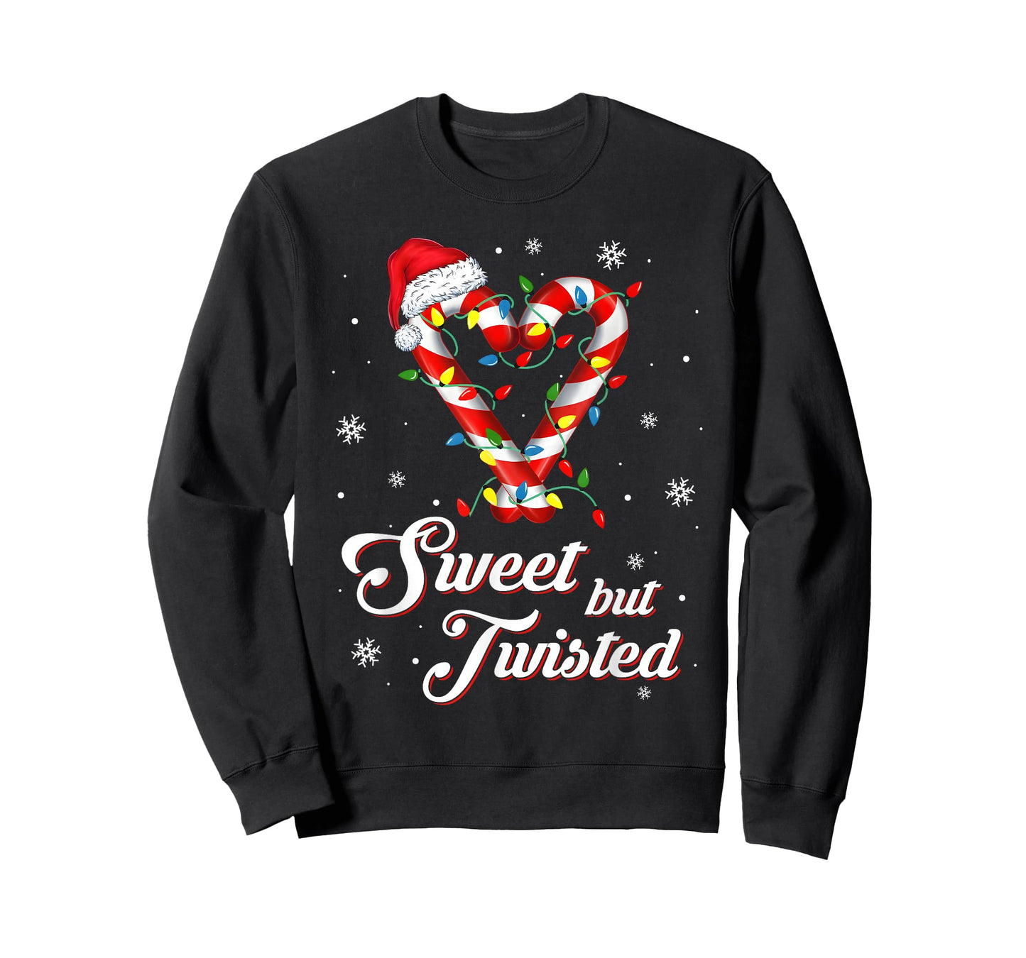 Sweet But Twisted Funny Christmas Candy Cane Xmas Holiday T-Shirt
