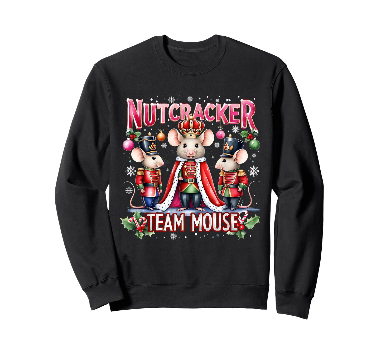 Nutcracker Team Mouse Cute Christmas Design T-Shirt