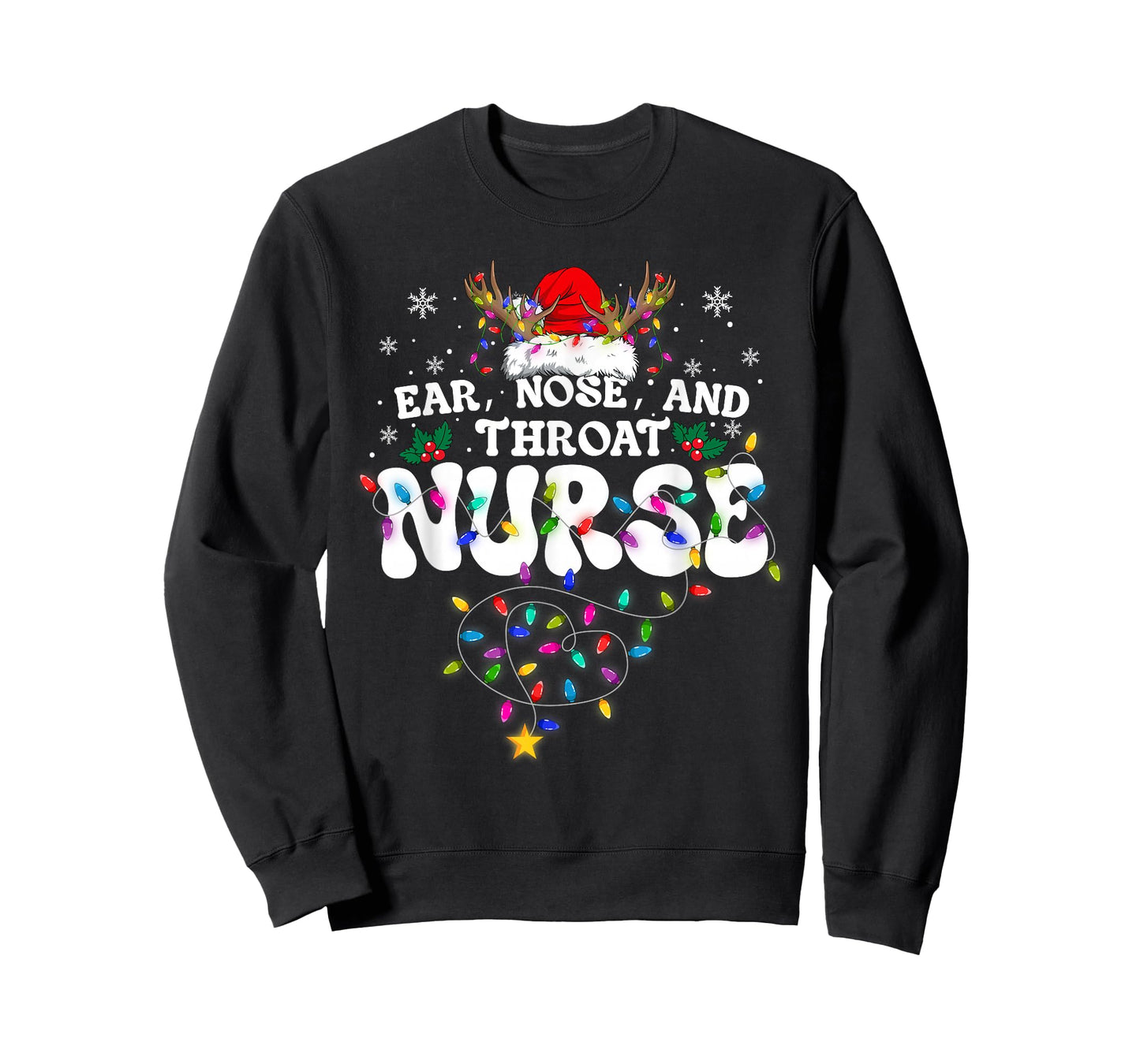 Ear Nose and Throat Nurse Christmas Xmas Nursing ENT Squad T-Shirt
