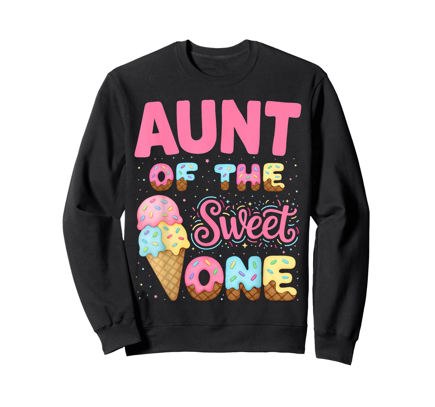 Aunt of The Sweet One Ice Cream Matching Birthday Family T-Shirt