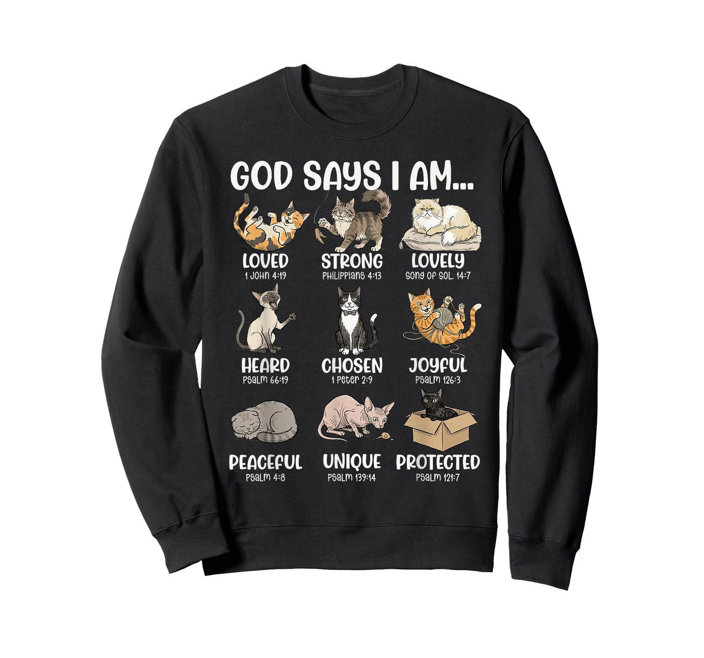 God Says I Am Bible Verses for Christian Cat Lover T-Shirt