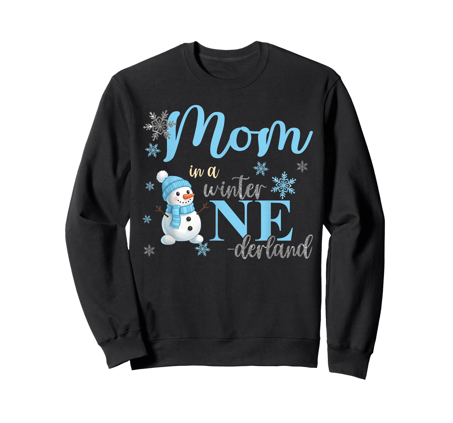 Mom in A Winter Onederland Birthday Boy Girl Cute Snowman T-Shirt