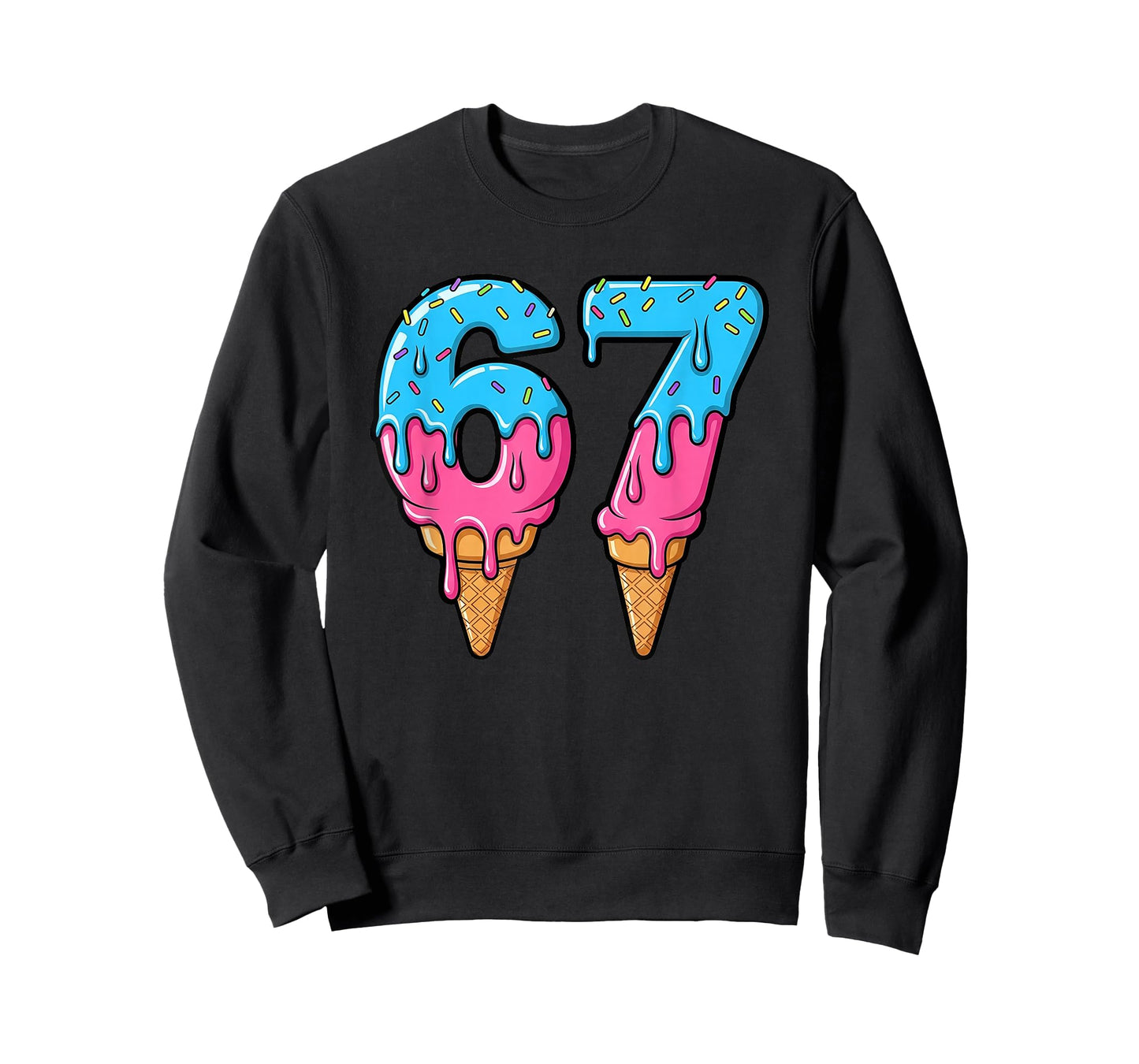 Funny 67 Meme Ice Cream Drip Six Seven Gen Z T-Shirt