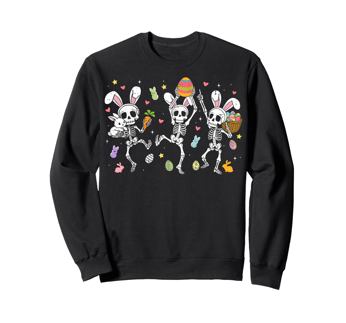 Happy Easter Day Funny Skeletons Dancing Bunny Eggs Boy Girl T-Shirt