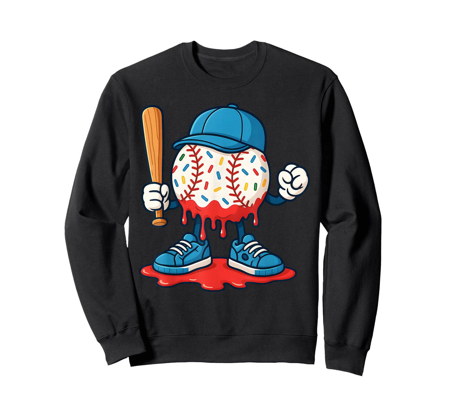 Funny Baseball Lifestyle 101 Youth Baseball Drip Icecream T-Shirt