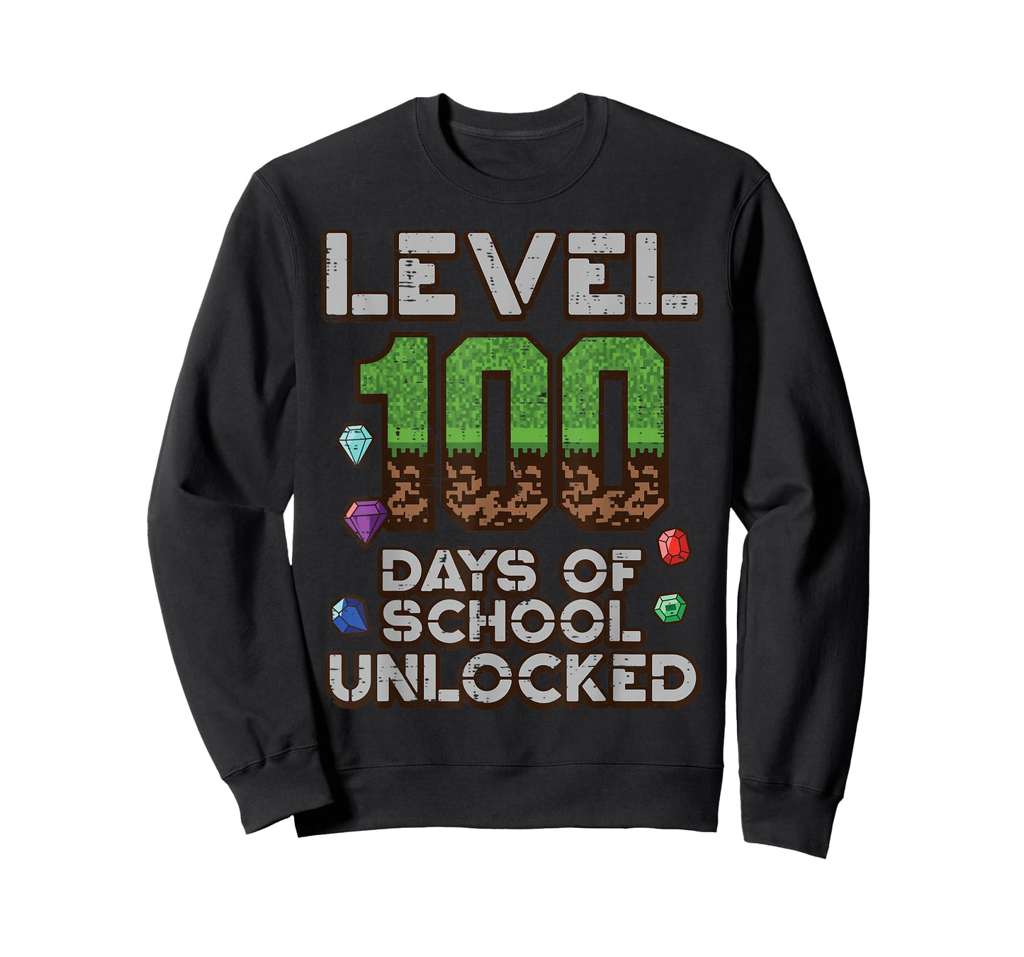 Level 100 Days of School Unlocked Pixel Gamer 100th Day Kid T-Shirt