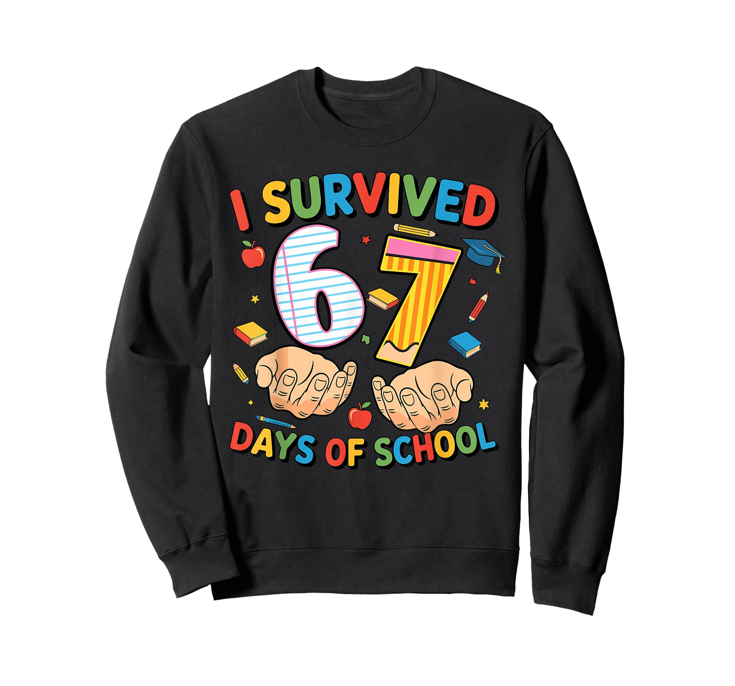 I Survived 67 Days of School Cool Teacher Design T-Shirt