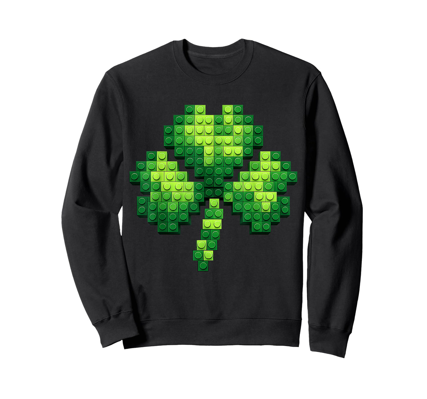St Patricks Day Shamrock Building Blocks Bricks Boys Kids T-Shirt