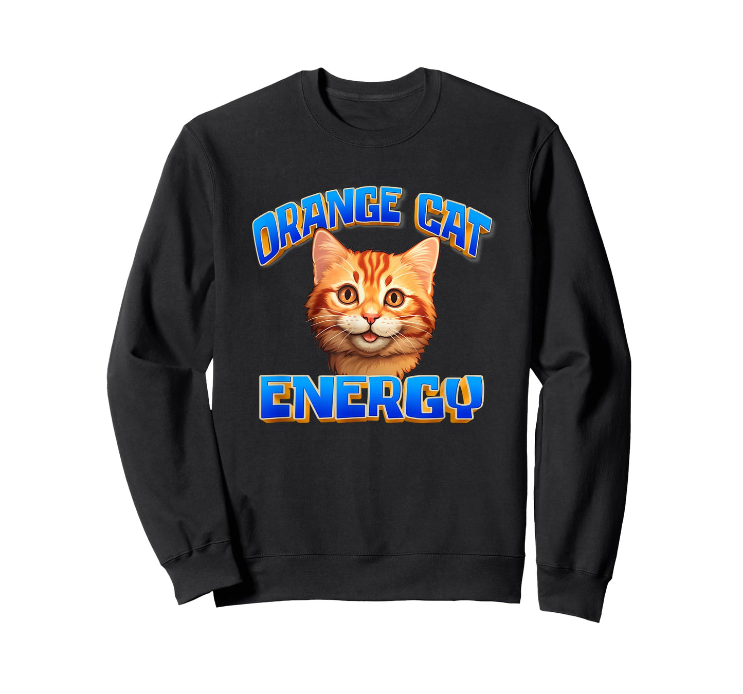 Mens Womens Cute Orange Cat Energy Orange Tabby Cat Lover T-Shirt