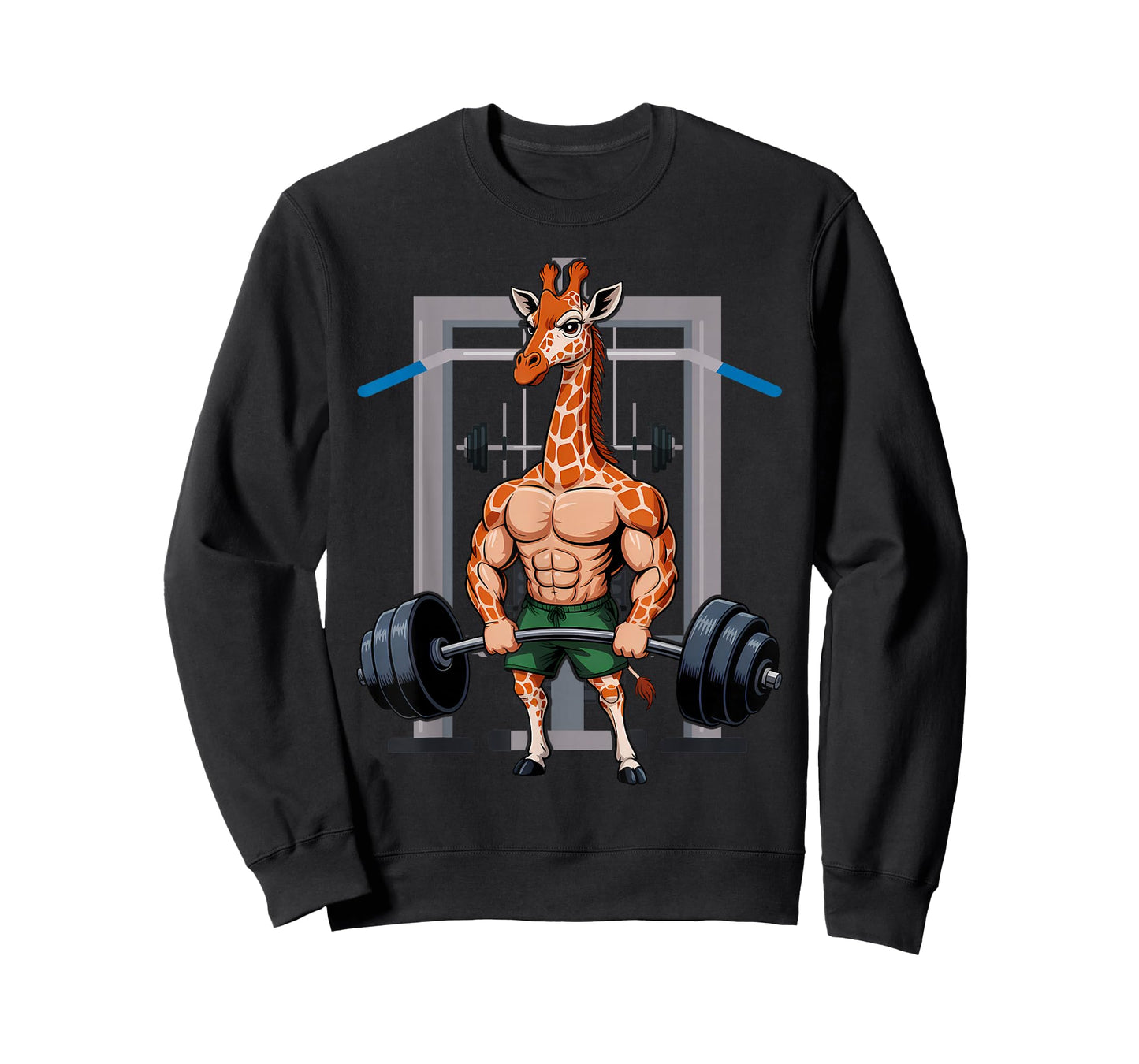 Funny Giraffe Gym Weightlifting Fitness Workout Deadlift T-Shirt