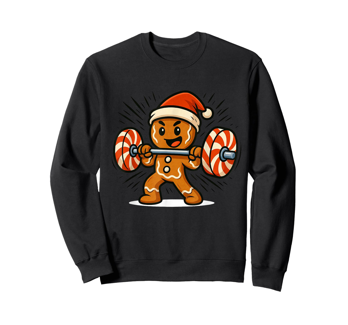 Gingerbread Man Christmas Workout T-Shirt