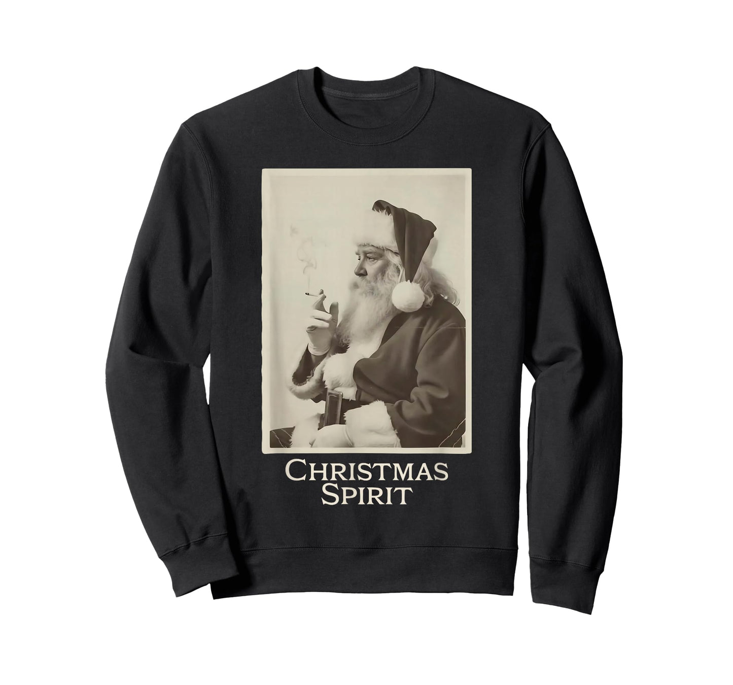 Vintage Funny Smoking Santa Claus Christmas Spirit Christmas T-Shirt