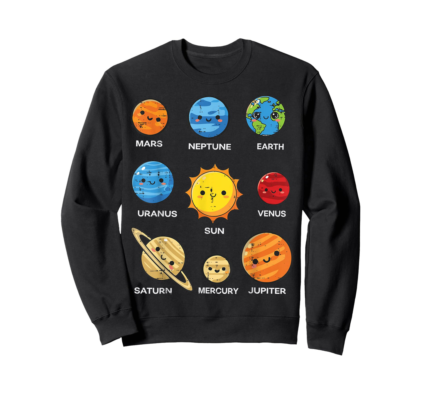 Sun Planet Names Solar System Space Galaxy Men Women Kids T-Shirt
