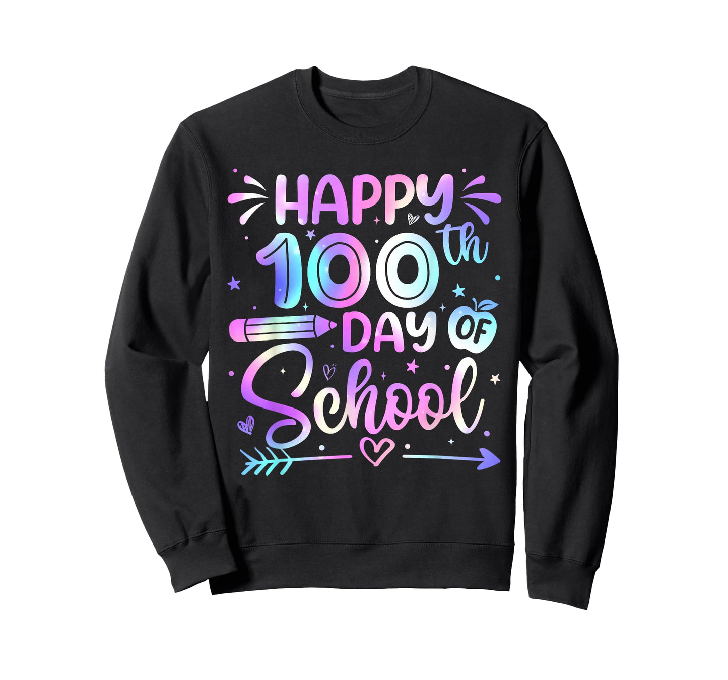 Happy 100th Day of School Shirts for Teacher Girls 100 Days T-Shirt