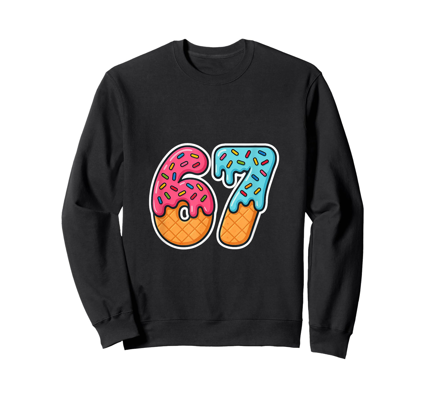 67 Ice Cream Meme Drip Six Seven Slang Gen Alpha T-Shirt T-Shirt