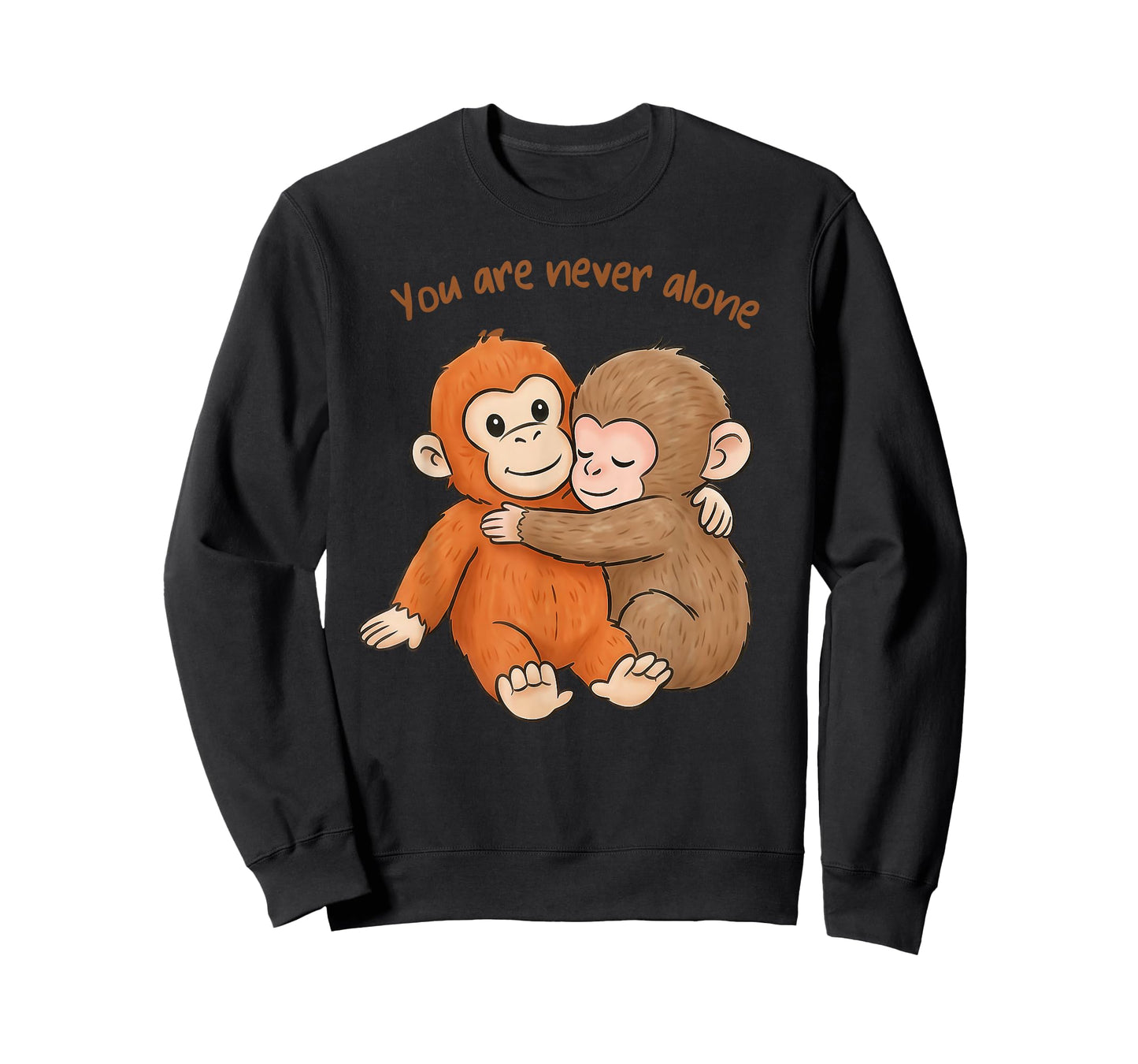 Punch The Cute Baby Monkey Hugging You are Never Alone T-Shirt