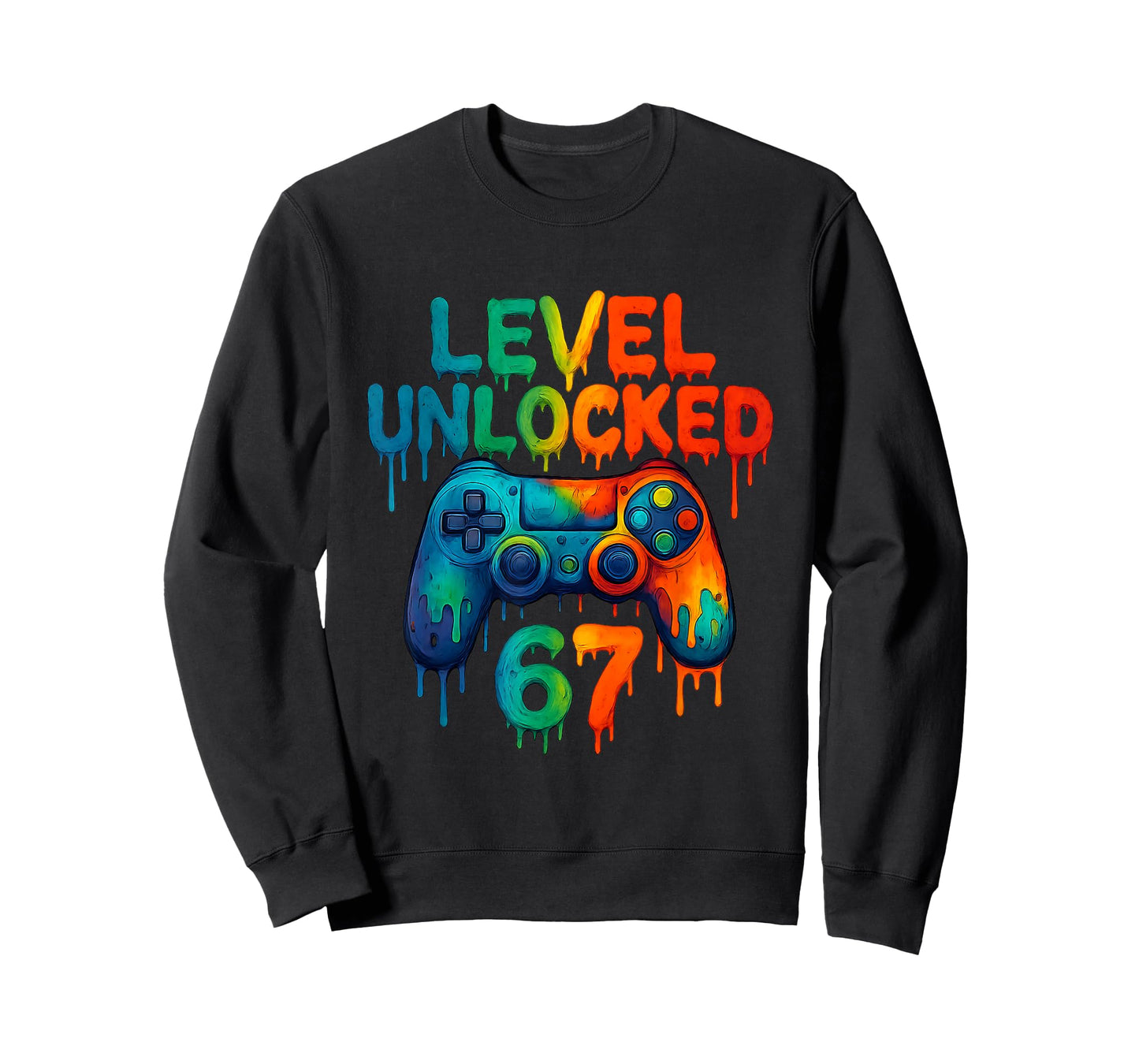 Gamer 67 Drip Level Unlocked 67 Video Game Gen Alpha Meme T-Shirt