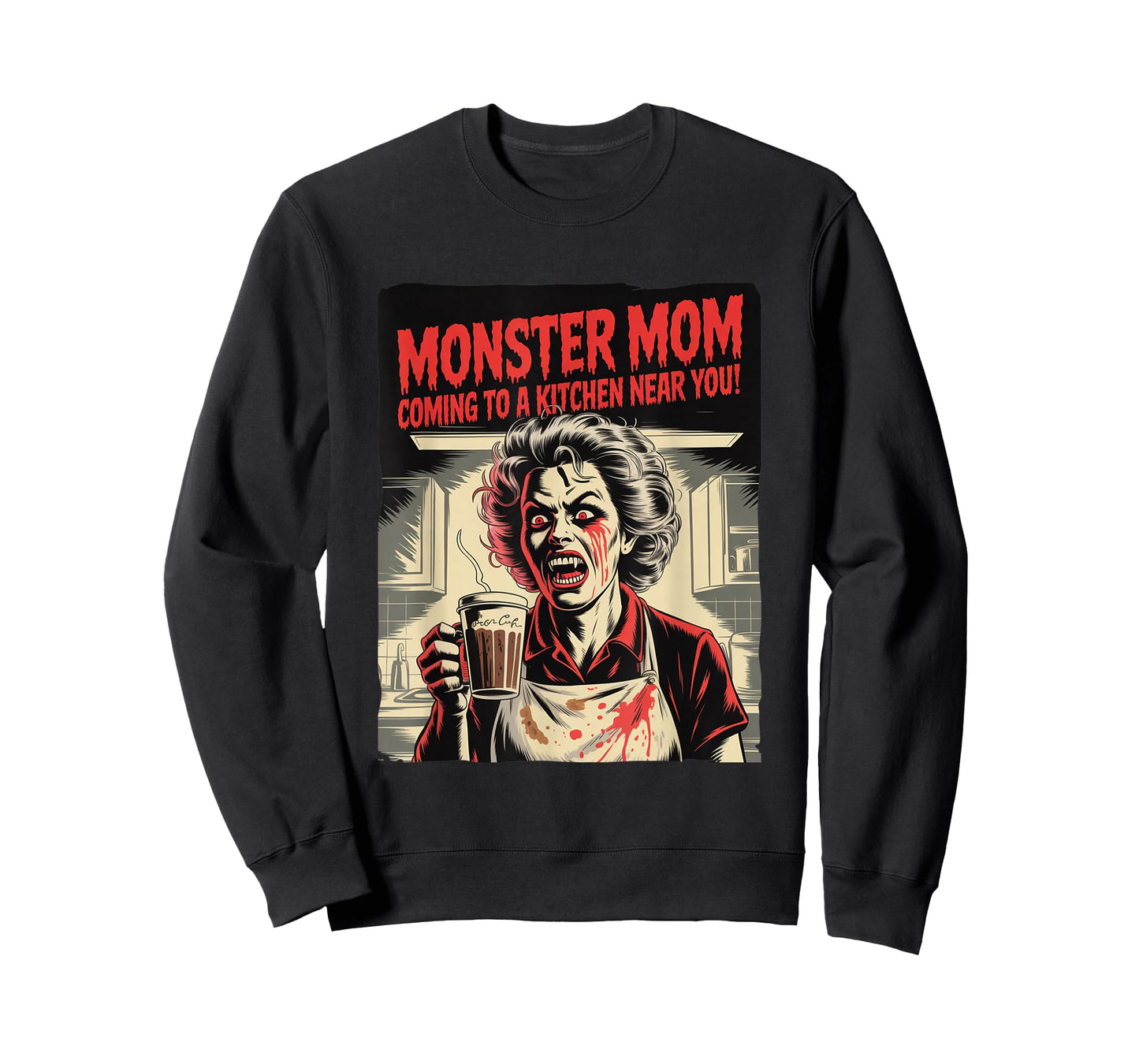 Mothers Day Vintage Horror Movie Poster Angry Monster Mom T-Shirt