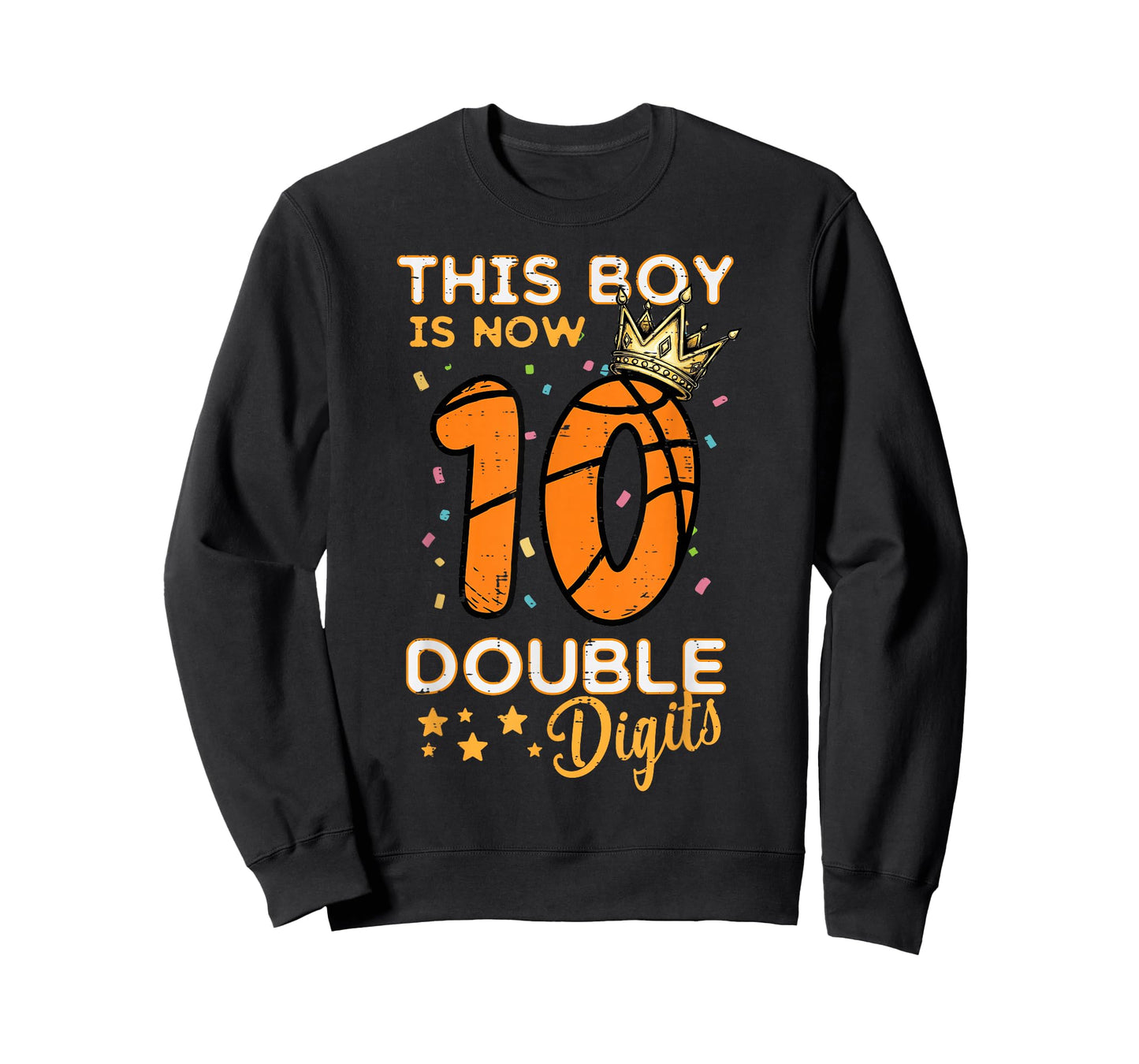 This Boy Now 10 Double Digits Crown 10th Birthday Boys Kids T-Shirt
