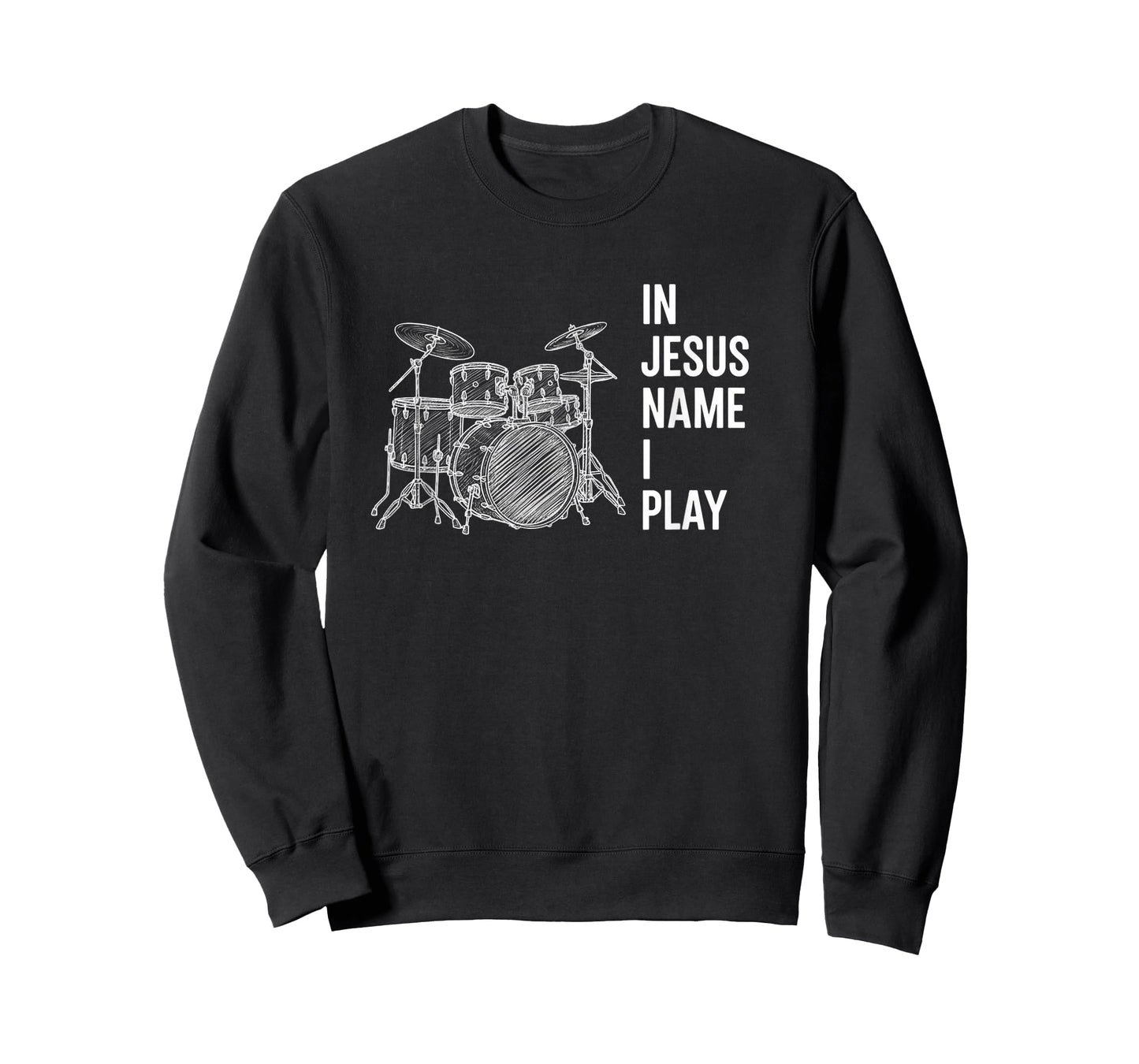 in Jesus Name I Play Christian Drummer, Worship Drums T-Shirt