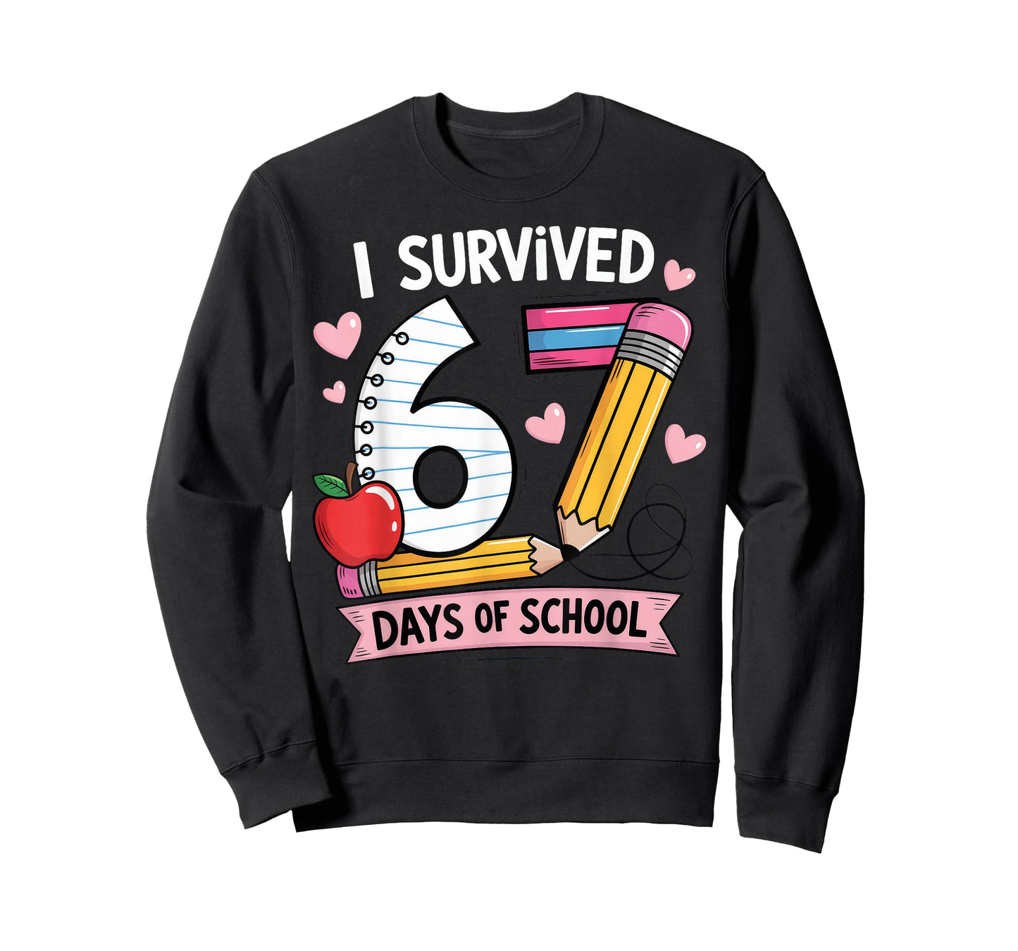 I Survived 67 Days of School Six Seven Meme T-Shirt