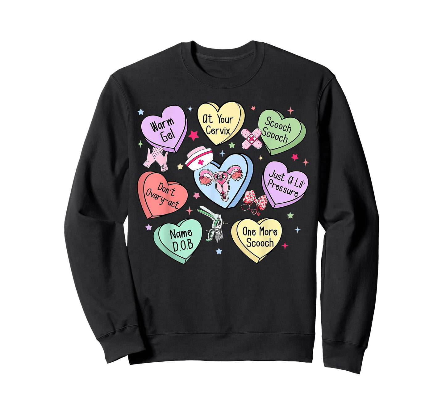 OBGYN Nurse Candy Heart Valentines Obstetrician Gynecologist T-Shirt