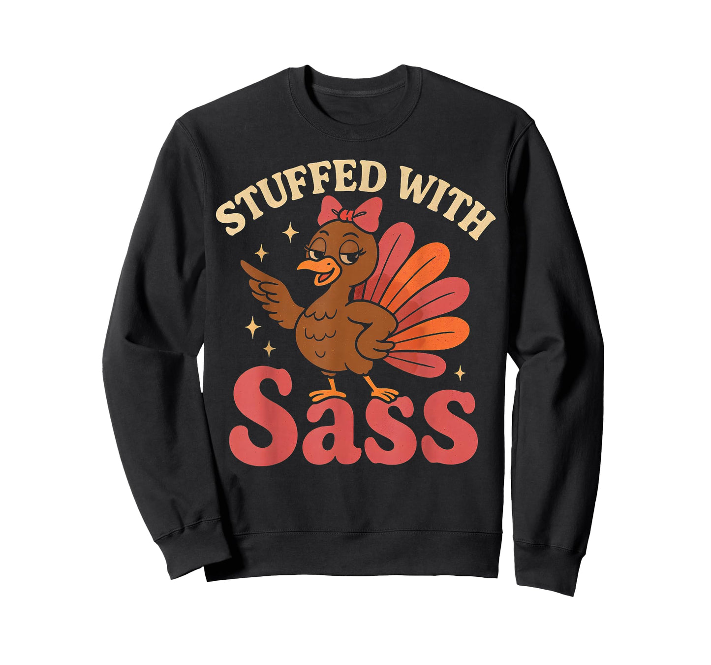 Stuffed with Sass Coquette Bow Turkey Thanksgiving Family T-Shirt
