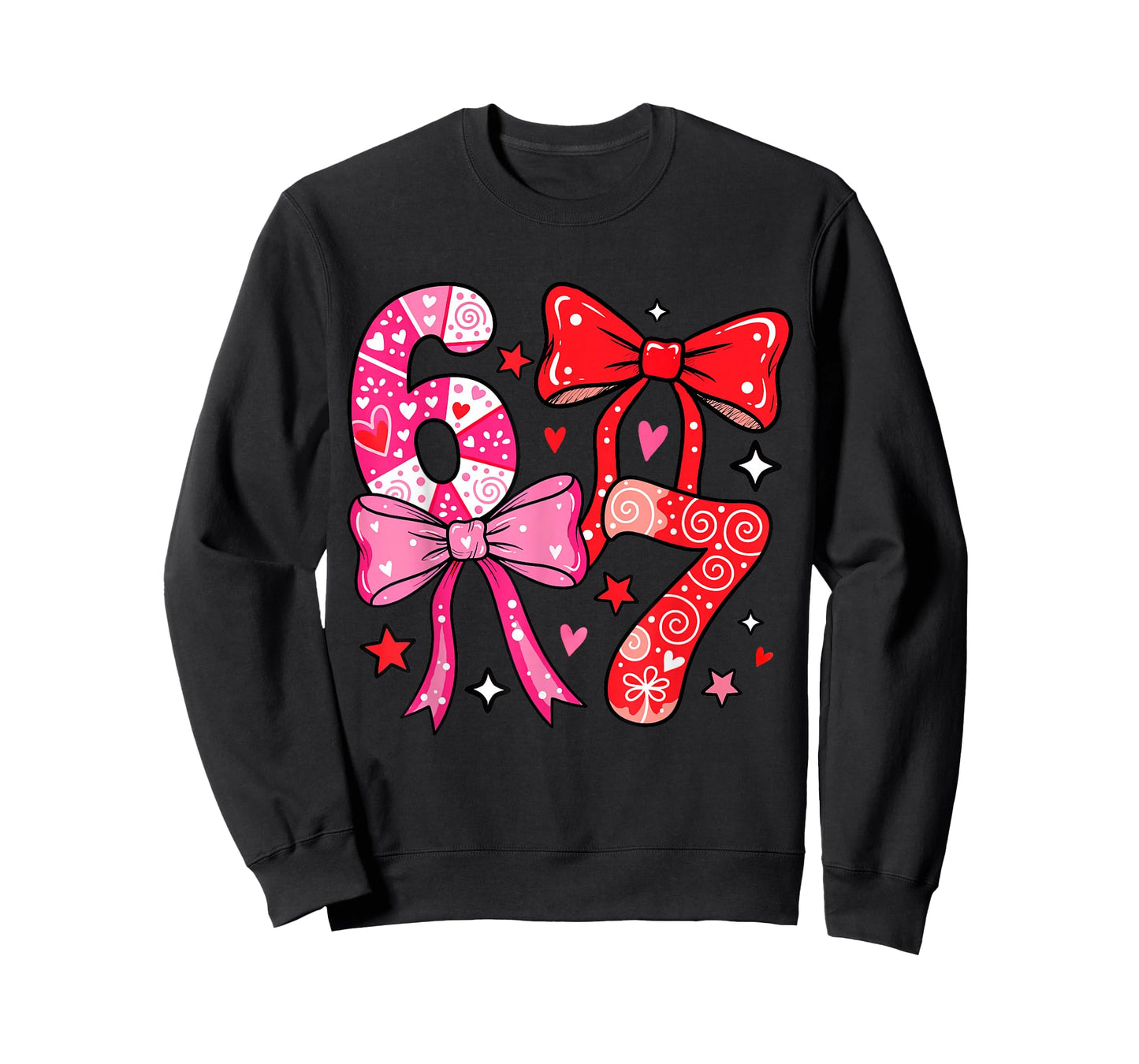 Six Seven 67 Meme Cool Valentine’s for Teens Boys Girls Kids T-Shirt